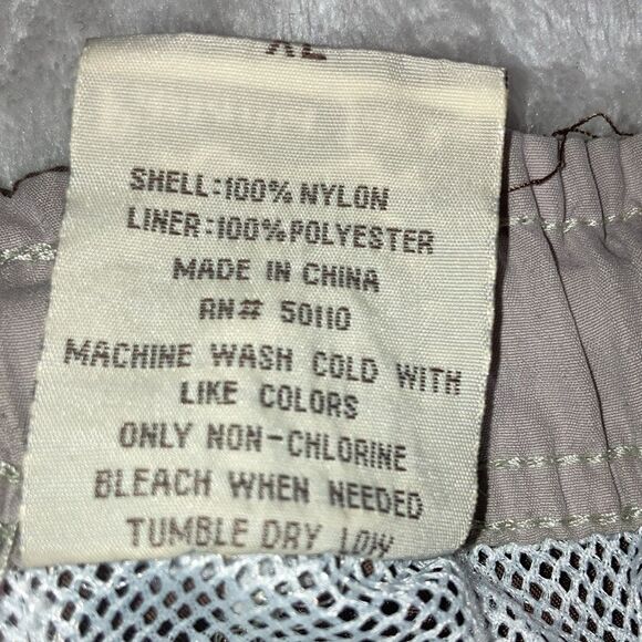 Vintage PANAMA JACK Bown/Cream  Striped Drawstring Cargo Swim Trunks - Picture 6 of 12